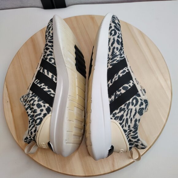 Adidas Racer TR21 Running Sneakers Animal Print White & Black US Men 7/ Women 8 - Picture 10 of 14